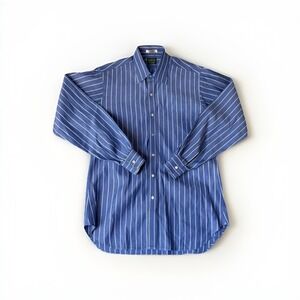 Vintage Gitman Bros Nordstrom Shirt Mens 15 34 Striped Cotton Dress Button - USA